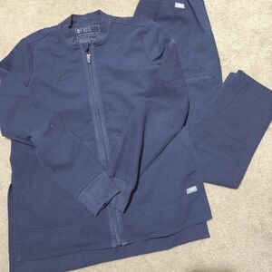 Figs Navy Blue Scrub Set